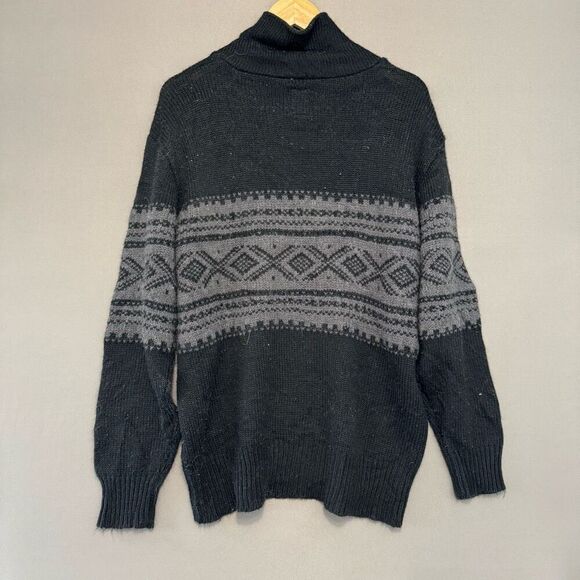 Daniel Hechter Men’s High Neck Sweater Front Stripe 2000s Style Size XL - Picture 3 of 9